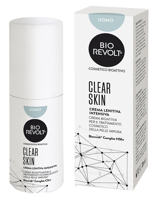 BIOREVOLT RX CLEAR SKIN UOMO CREMA LENITIVA INTENSIVA BIOATTIVA PER PELLE IMPURA 30 ML - Farmacia Rossi2 - Farmacia Rossi 