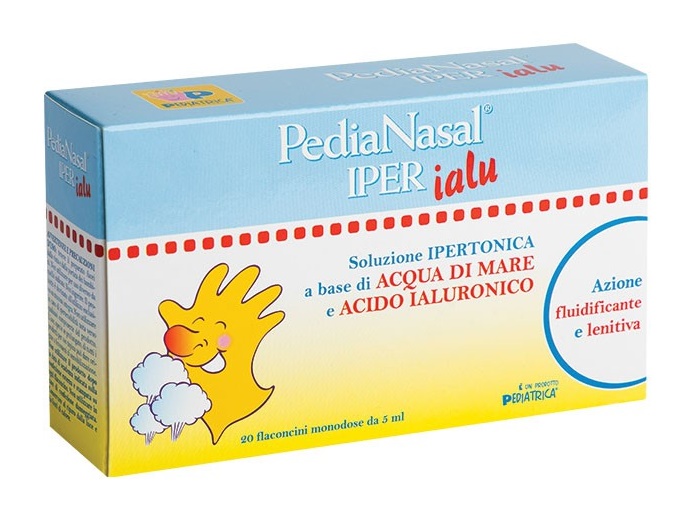 PEDIANASAL IPER SOLUZIONE IPERTONICA CON ACIDO IALURONICO 20 FLACONCINI MONODOSE DA 5 ML - Farmacia Rossi2 - Farmacia Rossi 