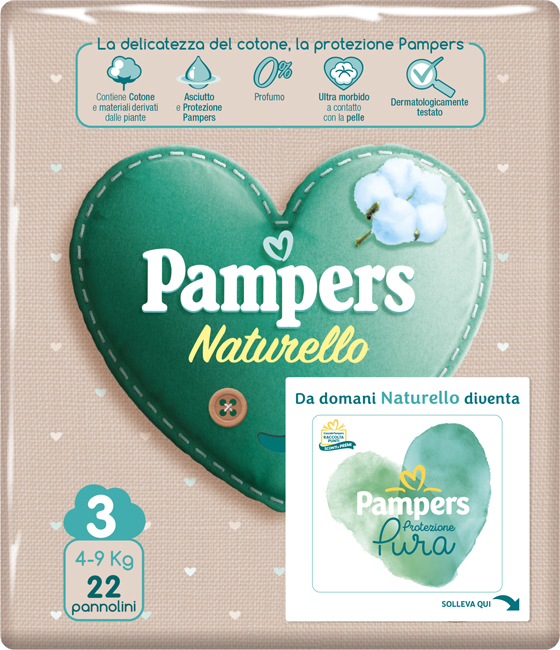 PAMPERS NATUR MIDI CP 22 PEZZI - Farmacia Rossi2 - Farmacia Rossi 