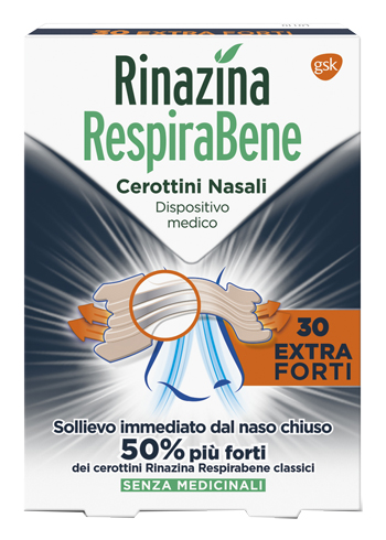 RINAZINA RESPIRABENE CEROTTINO EXTRA FORTE 30 PEZZI - Farmacia Rossi2 - Farmacia Rossi 