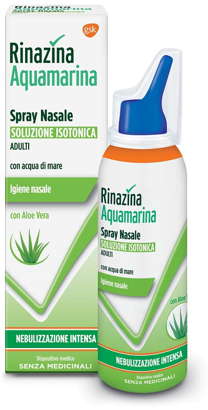 RINAZINA AQUAMARINA ISOTONICA ALOE SPRAY NEBULIZZAZIONE INTENSA 100 ML - Farmacia Rossi2 - Farmacia Rossi 