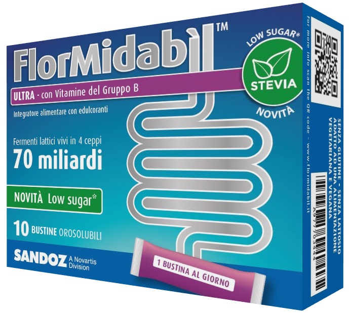 FLORMIDABIL ULTRA 10 BUSTINE CON STEVIA - Farmacia Rossi2 - Farmacia Rossi 