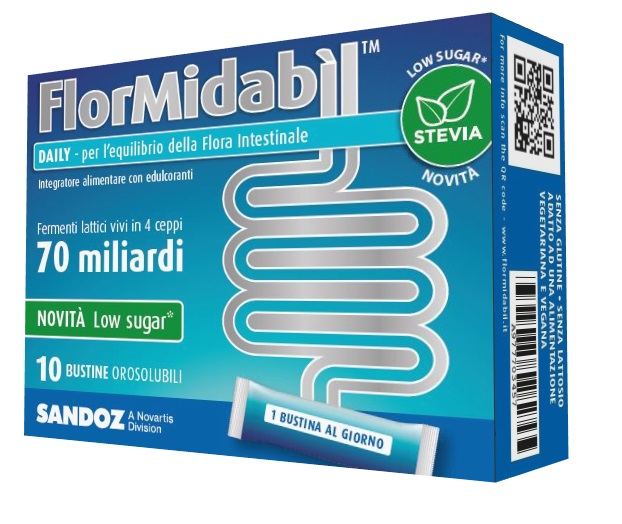 FLORMIDABIL DAILY 10 BUSTINE CON STEVIA - Farmacia Rossi2 - Farmacia Rossi 
