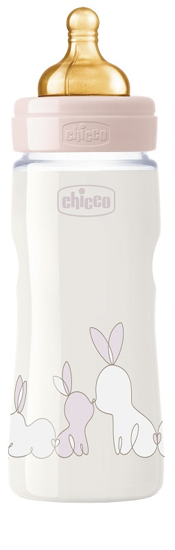 CHICCO BIBERON ORIGINAL 330ML TOUCH REGULAR GIRL CON TETTARELLA IN CAUCCIU' - Farmacia Rossi2 - Farmacia Rossi 