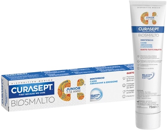 CURASEPT BIOSMALTO DENTIFRICIO JUNIOR 75 ML - Farmacia Rossi2 - Farmacia Rossi 