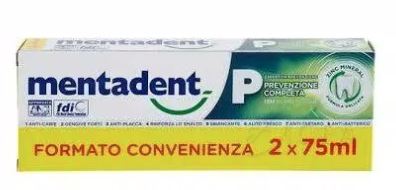 MENTADENT P 2 X 75 ML BITUBO PROMO - Farmacia Rossi2 - Farmacia Rossi 