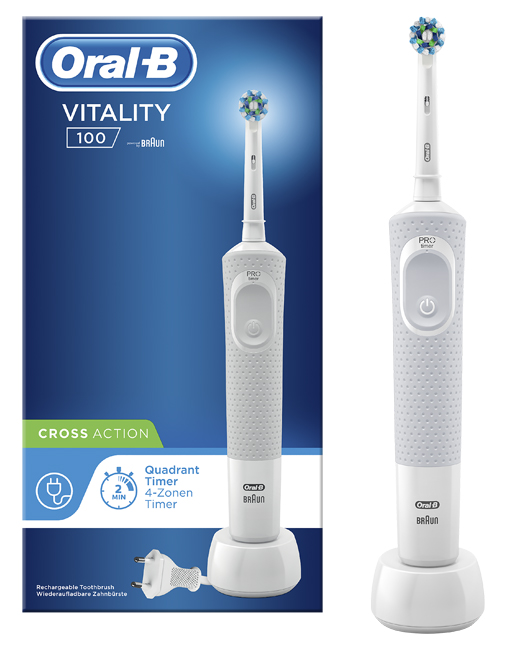 ORAL-B POWER VITALITY D100 CROSSACT BIANCO - Farmacia Rossi2 - Farmacia Rossi 