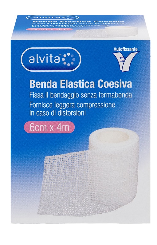 BENDA ELASTICA AUTOADESIVA ALVITA 6X4CM - Farmacia Rossi2 - Farmacia Rossi 