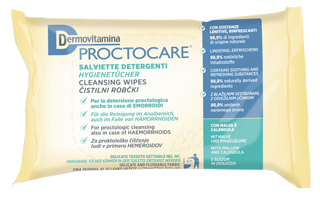 DERMOVITAMINA PROCTOCARE SALVIETTE 15 PEZZI - Farmacia Rossi2 - Farmacia Rossi 