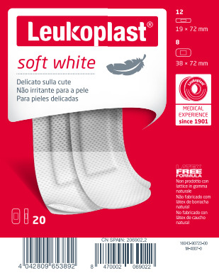 LEUKOPLAST SOFT WHITE 20 PEZZI ASSORTITI - Farmacia Rossi2 - Farmacia Rossi 