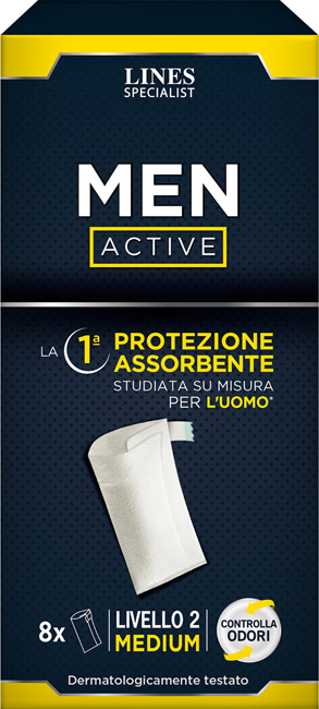 PANNOLONE LINES SPECIALIST MEN ACTIVE 8 PEZZI LIVELLO 2 - Farmacia Rossi2 - Farmacia Rossi 