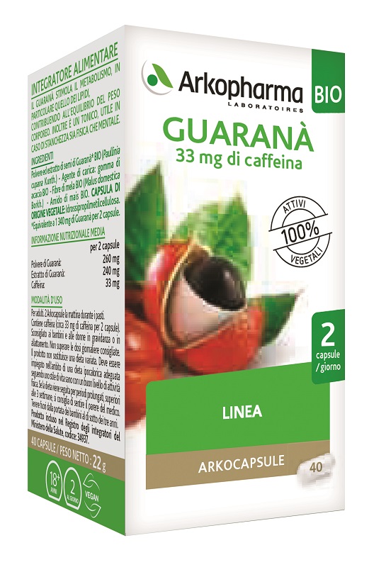 ARKO CAPSULE GUARANA' BIO 40 CAPSULE - Farmacia Rossi2 - Farmacia Rossi 