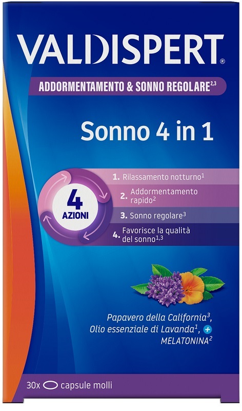 VALDISPERT NOTTE 4 IN 1 30 CAPSULE MOLLI - Farmacia Rossi2 - Farmacia Rossi 