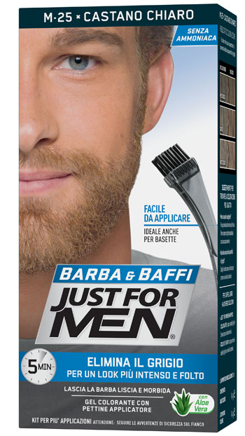 JUST FOR MEN BARBA & BAFFI M25 CASTANO CHIARO 51 G - Farmacia Rossi2 - Farmacia Rossi 