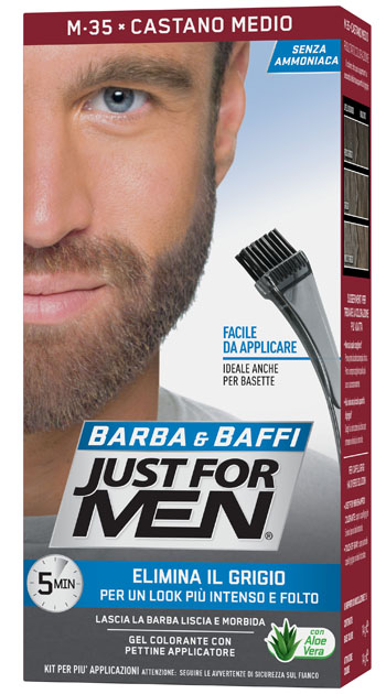 JUST FOR MEN BARBA & BAFFI M35 CASTANO MEDIO 51 G - Farmacia Rossi2 - Farmacia Rossi 
