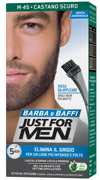 JUST FOR MEN BARBA & BAFFI M45 CASTANO SCURO 51 G - Farmacia Rossi2 - Farmacia Rossi 