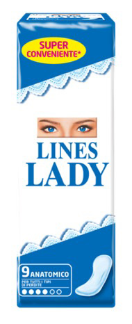 LINES LADY ASSORBENTE ANATOMICO 9 PEZZI - Farmacia Rossi2 - Farmacia Rossi 