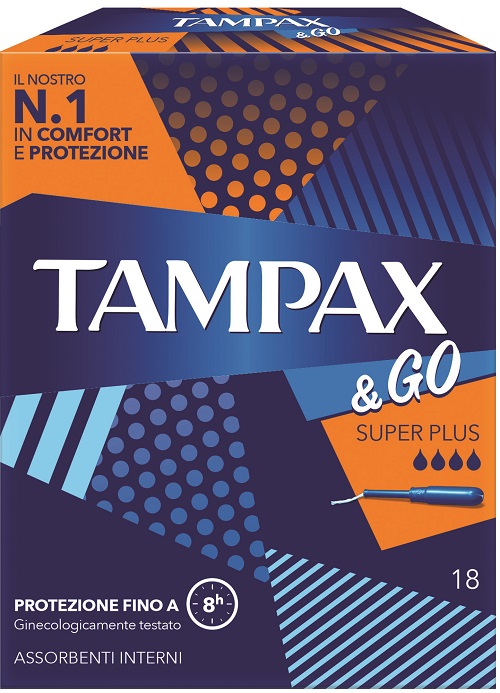 TAMPAX &GO ASSORBENTE INTERNO SUPER PLUS 18 PEZZI - Farmacia Rossi2 - Farmacia Rossi 