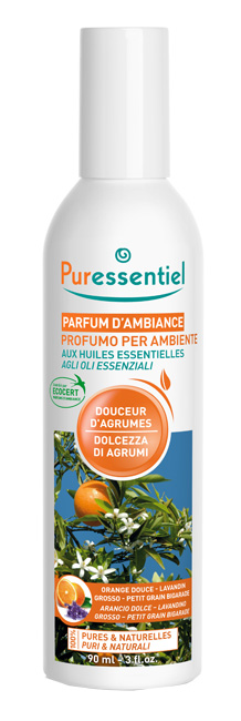 PURESSENTIEL PROFUMO AMBIENTE DOLCEZZA AGRUMI ECOCERT 90 ML - Farmacia Rossi2 - Farmacia Rossi 