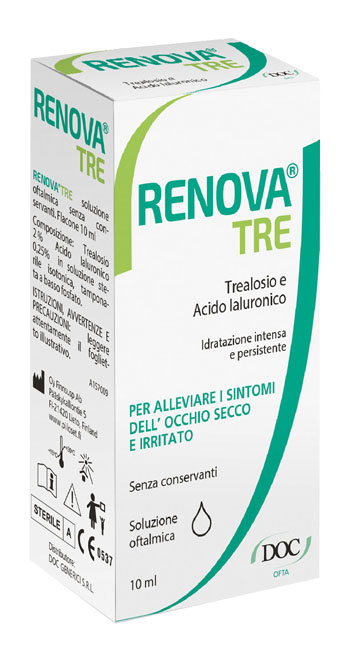 RENOVA TRE COLLIRIO A BASE DI TREALOSIO E ACIDO IALURONICO 10 ML SENZA CONSERVANTI - Farmacia Rossi2 - Farmacia Rossi 
