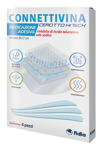 CEROTTO CONNETTIVINA HITECH 8 X 12 CM 4 PEZZI - Farmacia Rossi2 - Farmacia Rossi 