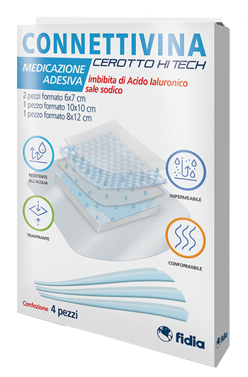 CEROTTO CONNETTIVINA HITECH 4 MISURE MISTE 2 PEZZI 6 X 7 CM + 1 PEZZO 10 X 10 CM + 1 PEZZO 8 X 12 CM - Farmacia Rossi2 - Farmacia Rossi 