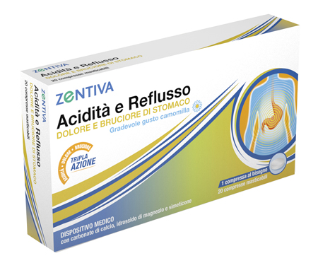 ZENTIVA ACIDITA' REFLUSSO 20 COMPRESSE MASTICABILI - Farmacia Rossi2 - Farmacia Rossi 