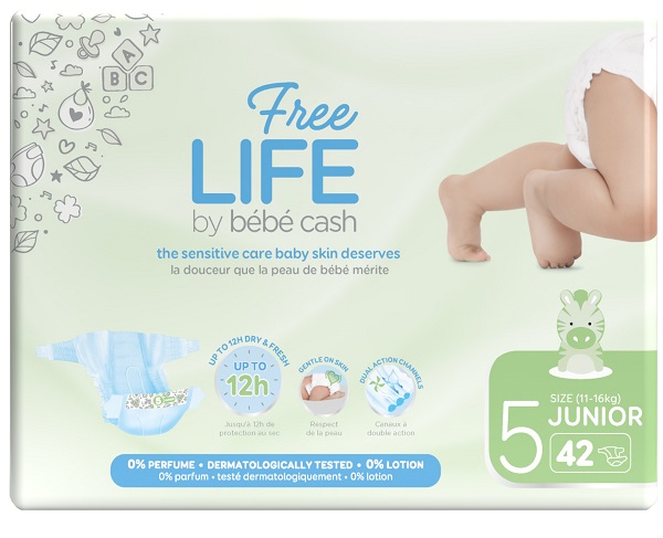 FREELIFE BY BEBECASH JUNIOR TAGLIA 5 11-25 KG GIROVITA 41-62 CM 42 PEZZI - Farmacia Rossi2 - Farmacia Rossi 