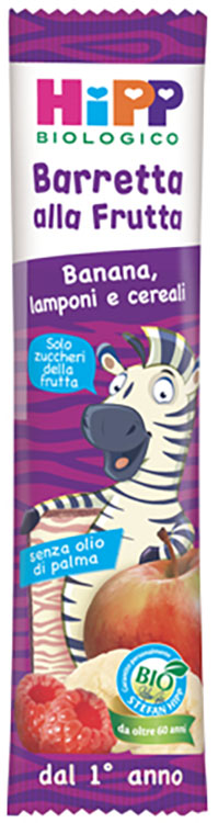 HIPP BIO BARRETTA ALLA FRUTTA BANANA/LAMPONI/CEREALI 23 G - Farmacia Rossi2 - Farmacia Rossi 