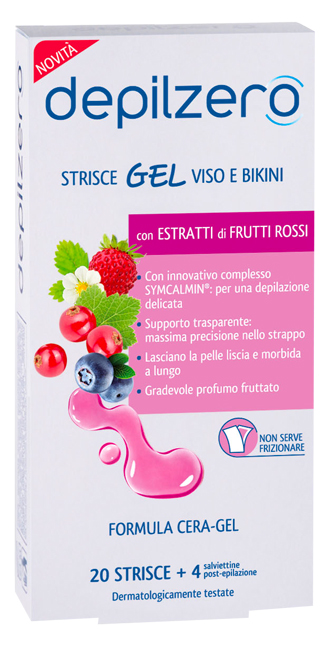 DEPILZERO STRISCE GEL VISO BIKINI 24 PEZZI - Farmacia Rossi2 - Farmacia Rossi 