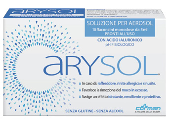 ARYSOL SOLUZIONE ADULTI PER AEROSOL CON ACIDO IALURONICO PH FISIOLOGICO 10 FLACONCINI MONODOSE DA 5 ML - Farmacia Rossi2 - Farmacia Rossi 