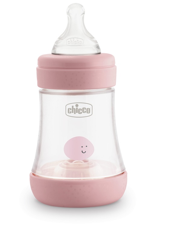 CHICCO BIBERON PERFECT 5 GIRL 150 ML IN SILICONE 1 FORO - Farmacia Rossi2 - Farmacia Rossi 