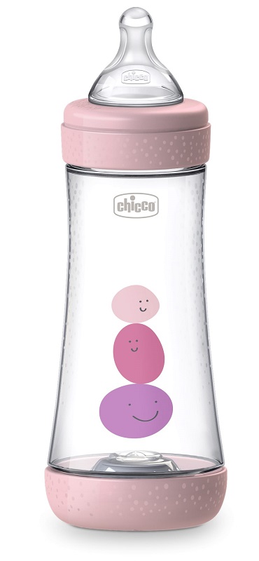 CHICCO BIBERON PERFECT 5 GIRL 300 ML IN SILICONE 3 FORI - Farmacia Rossi2 - Farmacia Rossi 