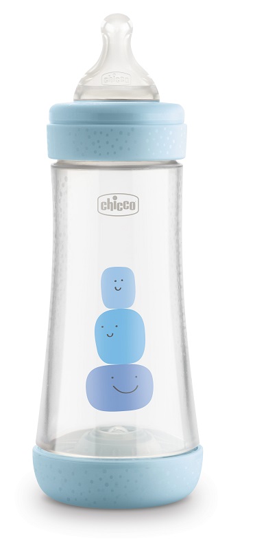 CHICCO BIBERON PERFECT 5 BOY 300 ML IN SILICONE 3 FORI - Farmacia Rossi2 - Farmacia Rossi 
