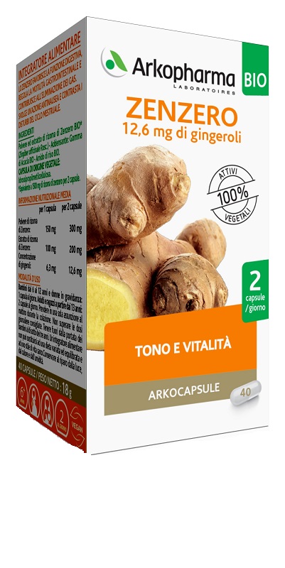 ARKO CAPSULE ZENZERO BIO 40 CAPSULE - Farmacia Rossi2 - Farmacia Rossi 
