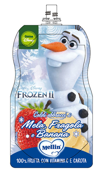 POUCH DISNEY FROZEN MELA FRAGOLA BANANA 110 G - Farmacia Rossi2 - Farmacia Rossi 