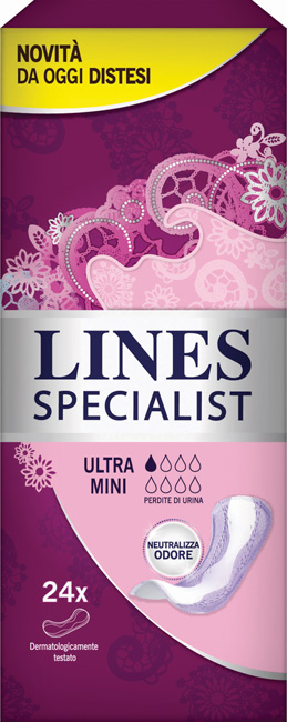 PANNOLONE SAGOMATO LINES SPECIALIST ULTRAMINI 24 PEZZI FARMA - Farmacia Rossi2 - Farmacia Rossi 