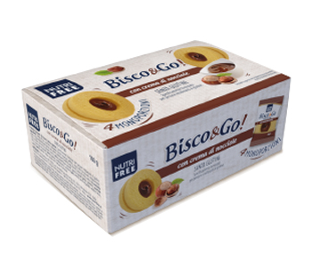 NUTRIFREE BISCO&GO CON CREMA DI NOCCIOLE 4X40 G - Farmacia Rossi2 - Farmacia Rossi 