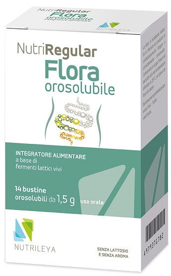 NUTRIREGULAR FLORA 14 BUSTINE OROSOLUBILI - Farmacia Rossi2 - Farmacia Rossi 