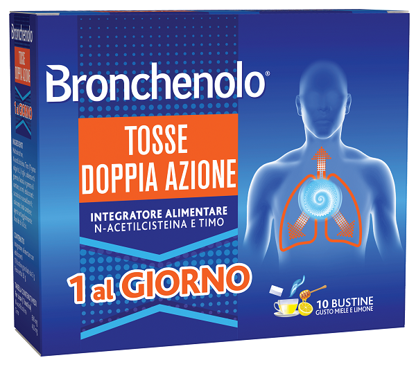BRONCHENOLO TOSSE DOPPIA AZIONE 10 BUSTINE - Farmacia Rossi2 - Farmacia Rossi 