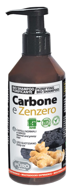 PURO BIO SHAMPOO CARBONE E ZENZERO 250 ML - Farmacia Rossi2 - Farmacia Rossi 