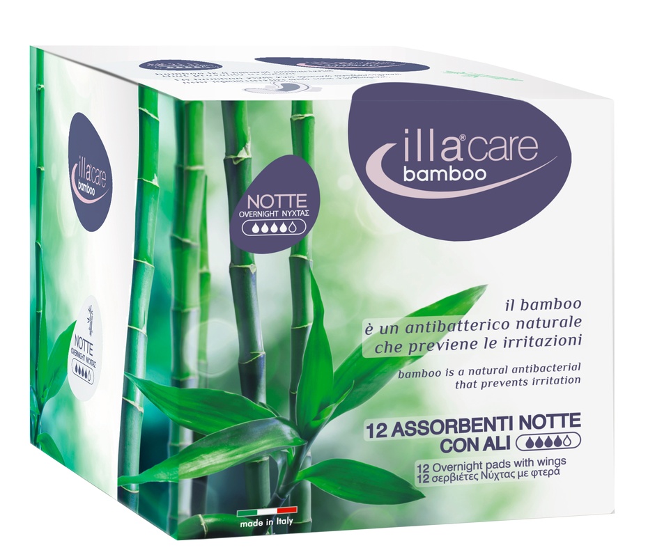 ILLA CARE BAMBOO ASSORBENTE NOTTE 12 PEZZI - Farmacia Rossi2 - Farmacia Rossi 