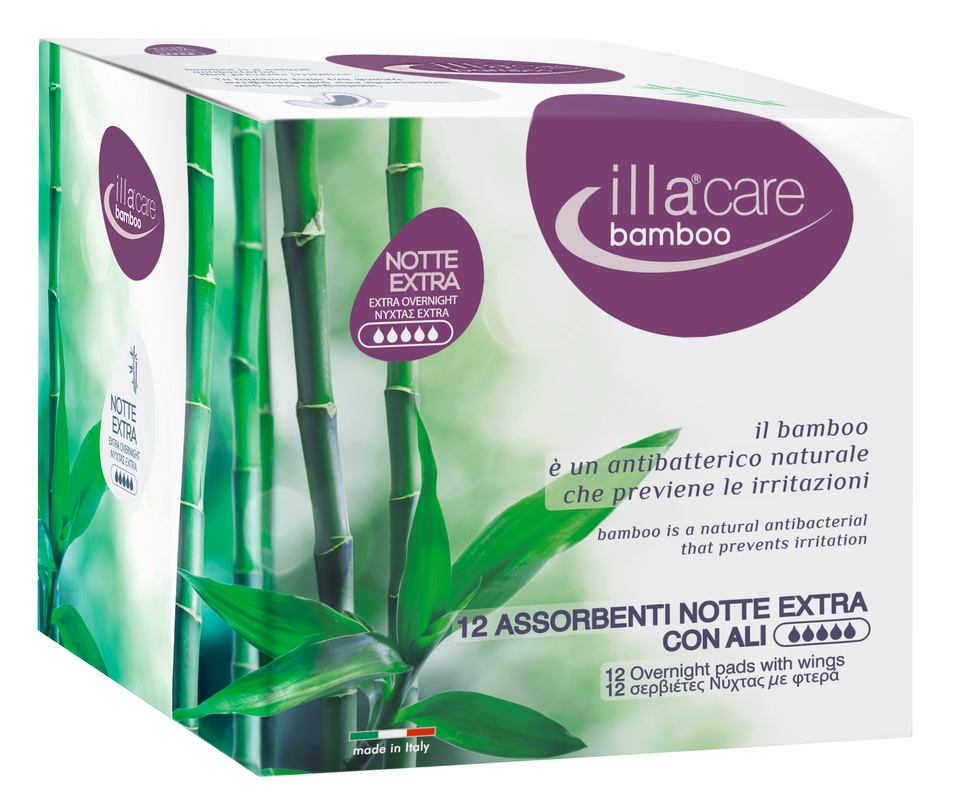 ILLA CARE BAMBOO ASSORBENTI NOTTE EXTRA 12 PEZZI - Farmacia Rossi2 - Farmacia Rossi 