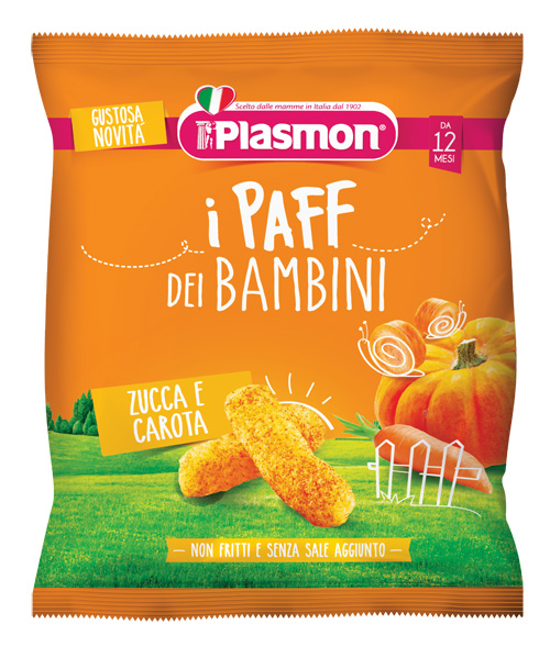 PLASMON DRY SNACK PAFF ZUCCA CAROTE 15 G - Farmacia Rossi2 - Farmacia Rossi 