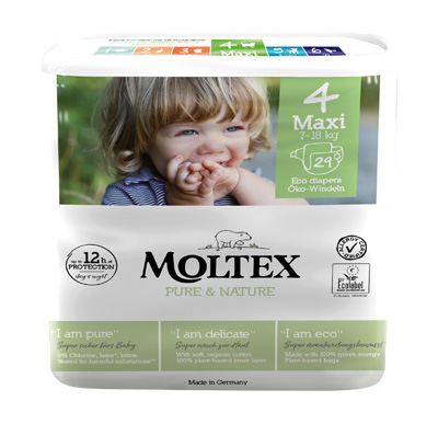 PANNOLINI MOLTEX PURE & NATURE MAXI 7-18 KG TAGLIA 4 29 PEZZI - Farmacia Rossi2 - Farmacia Rossi 