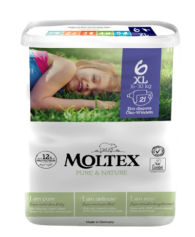 PANNOLINI MOLTEX PURE & NATURE XL 16-30 KG TAGLIA 6 21 PEZZI - Farmacia Rossi2 - Farmacia Rossi 