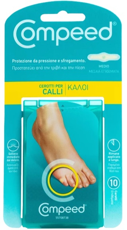 COMPEED CEROTTI PER CALLI MEDIO 10 PEZZI - Farmacia Rossi2 - Farmacia Rossi 