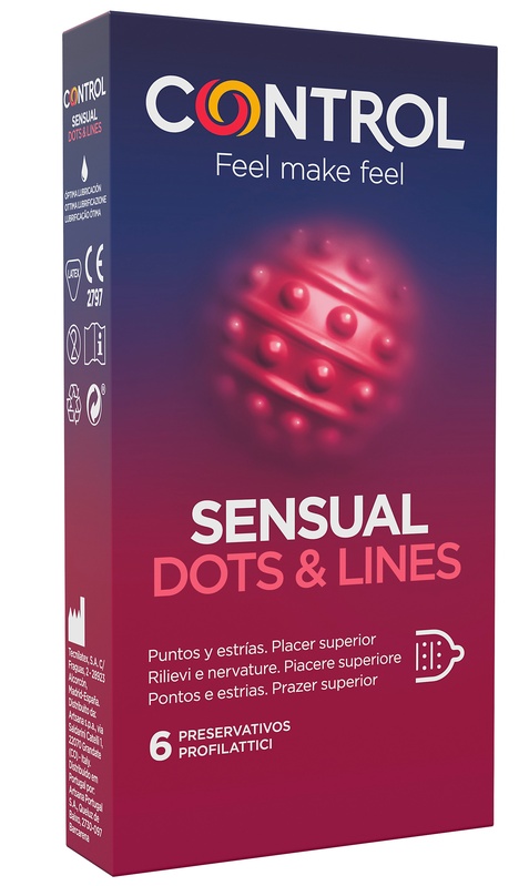 CONTROL SENSUAL DOTS&LINES 6 PEZZI - Farmacia Rossi2 - Farmacia Rossi 