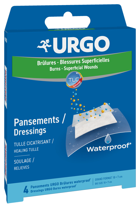 URGO USTIONI SUPERFICIALI WATERPROOF 10 X 7 CM 4 PEZZI - Farmacia Rossi2 - Farmacia Rossi 