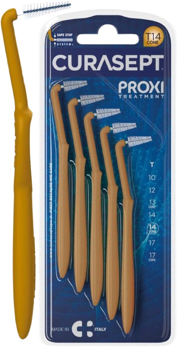CURASEPT PROXI ANGLE T14 CONE OCRA/DARK GOLD - Farmacia Rossi2 - Farmacia Rossi 